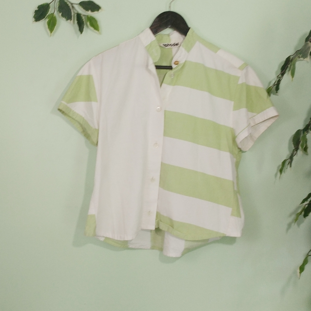 5/$18 Asphodel Artisan Made Striped Festival Shirt